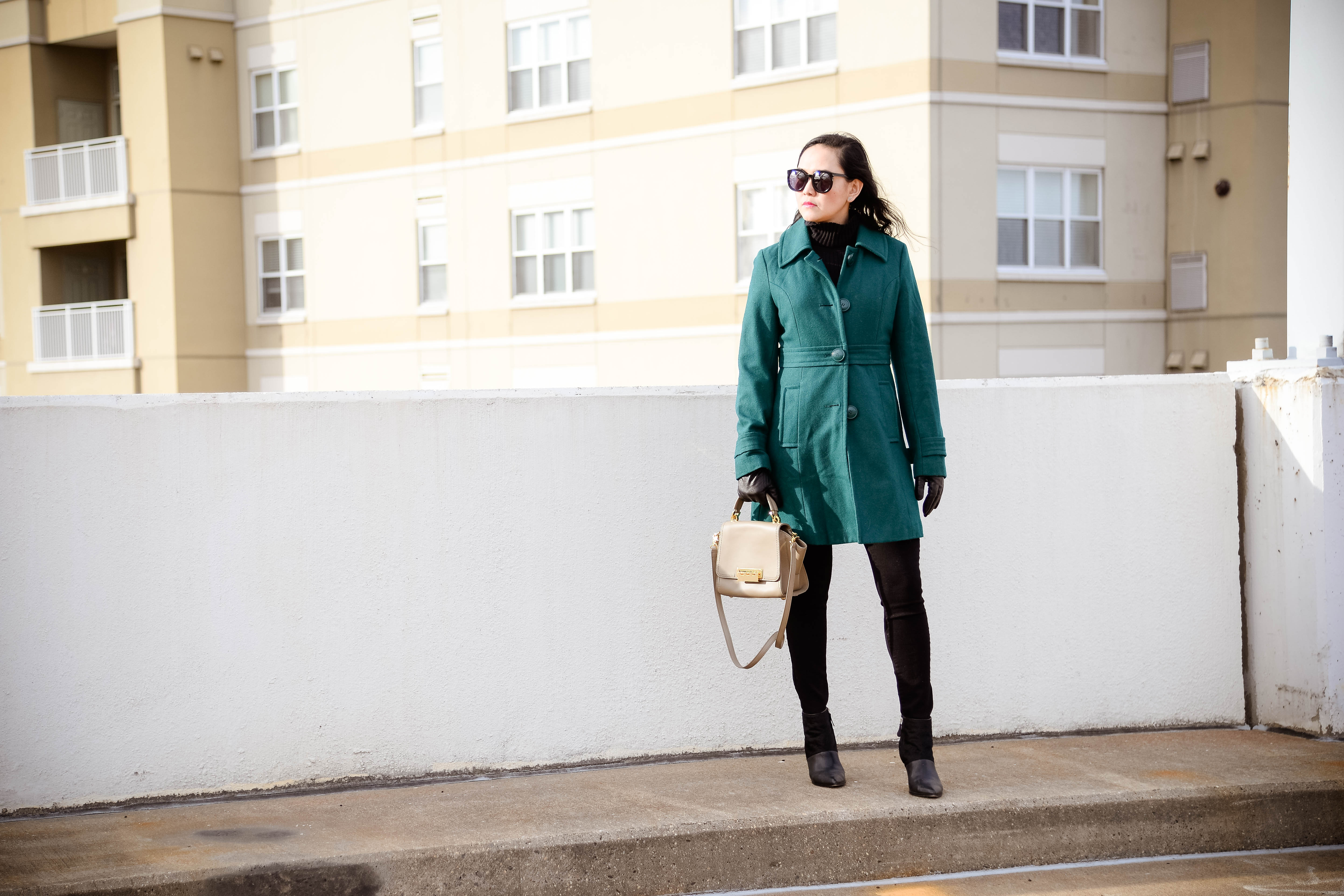 Lovely Green Trench Coat 