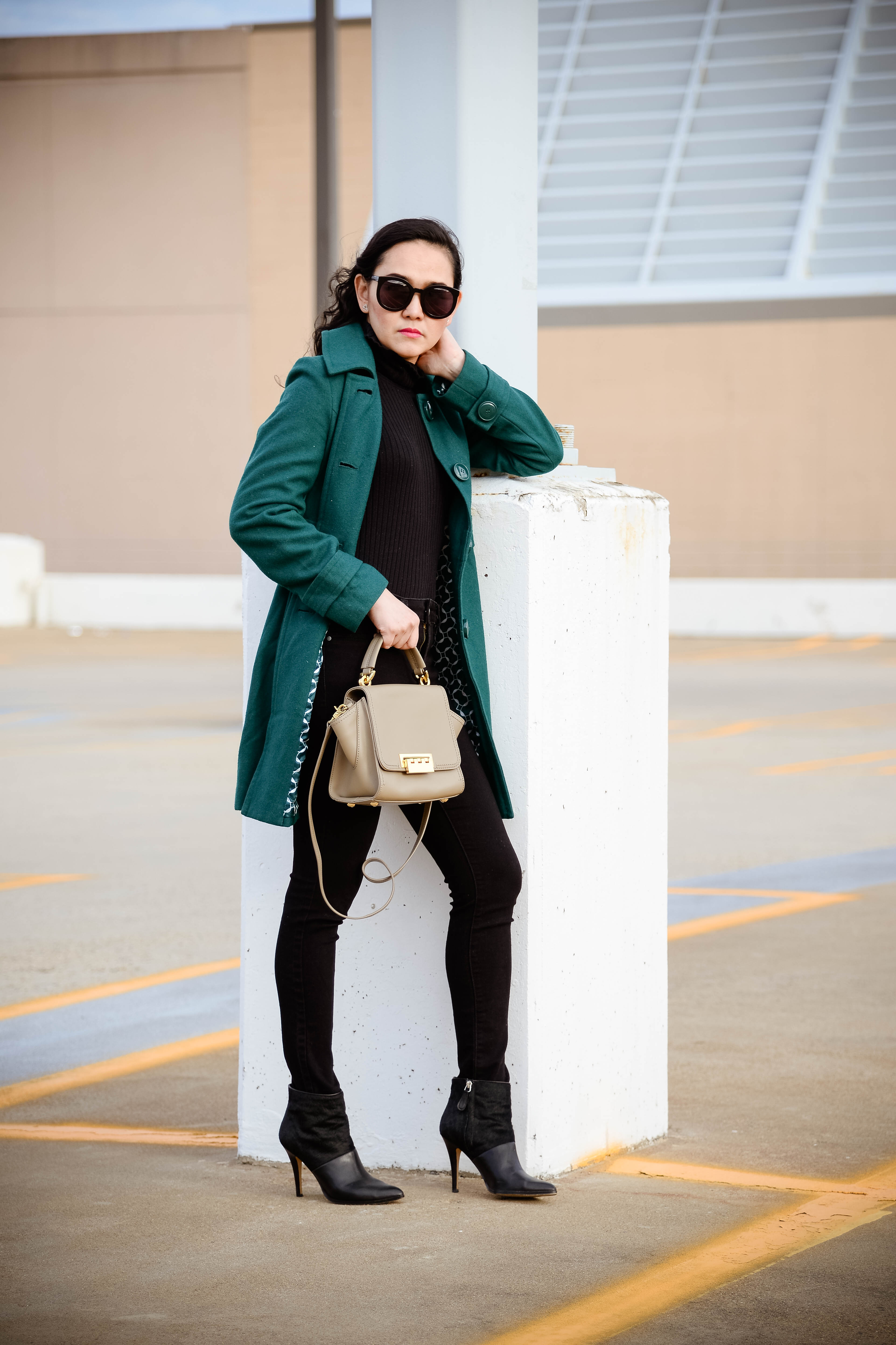 Lovely Green Trench Coat 