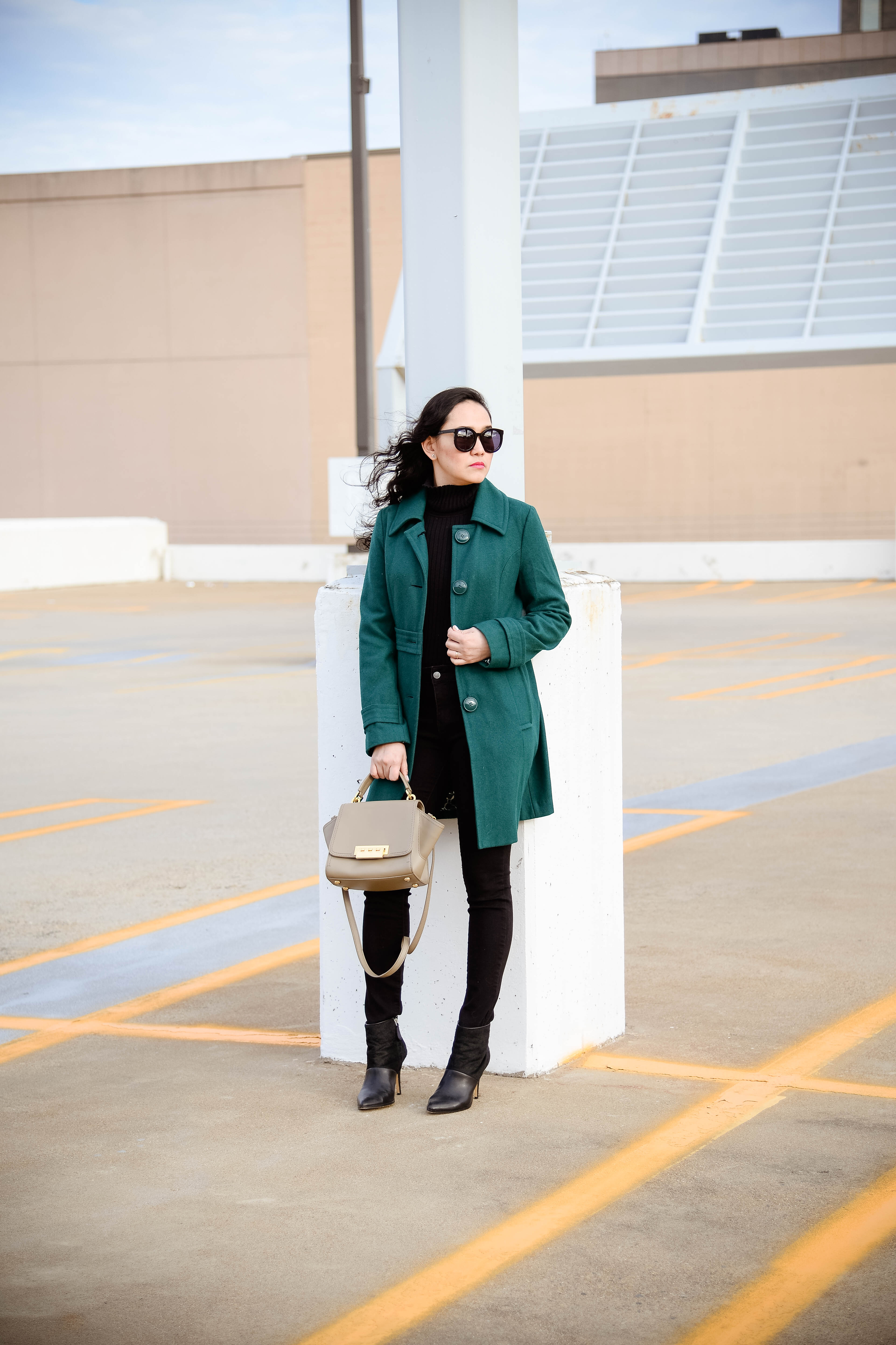 Lovely Green Trench Coat 