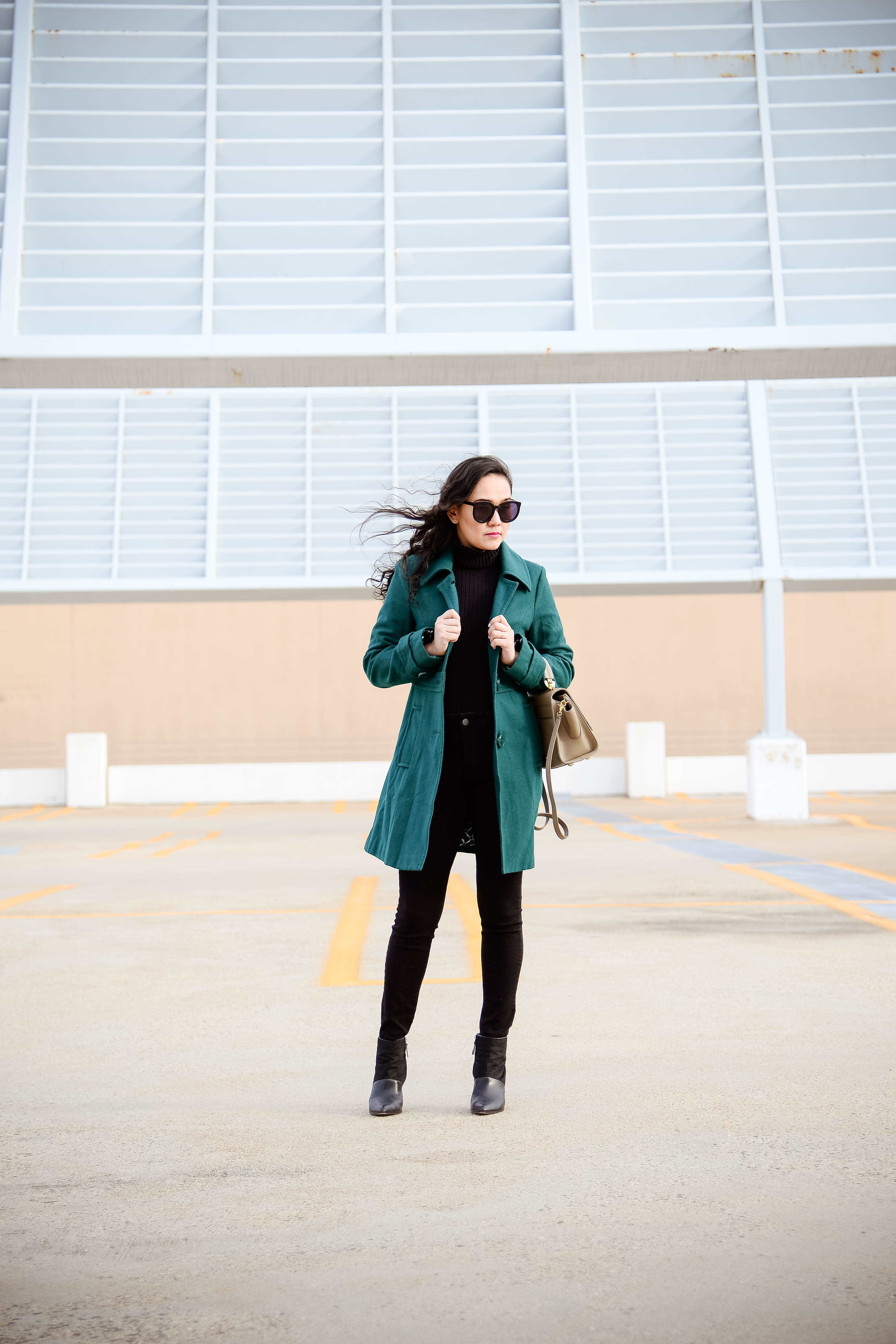 Lovely Green Trench Coat 