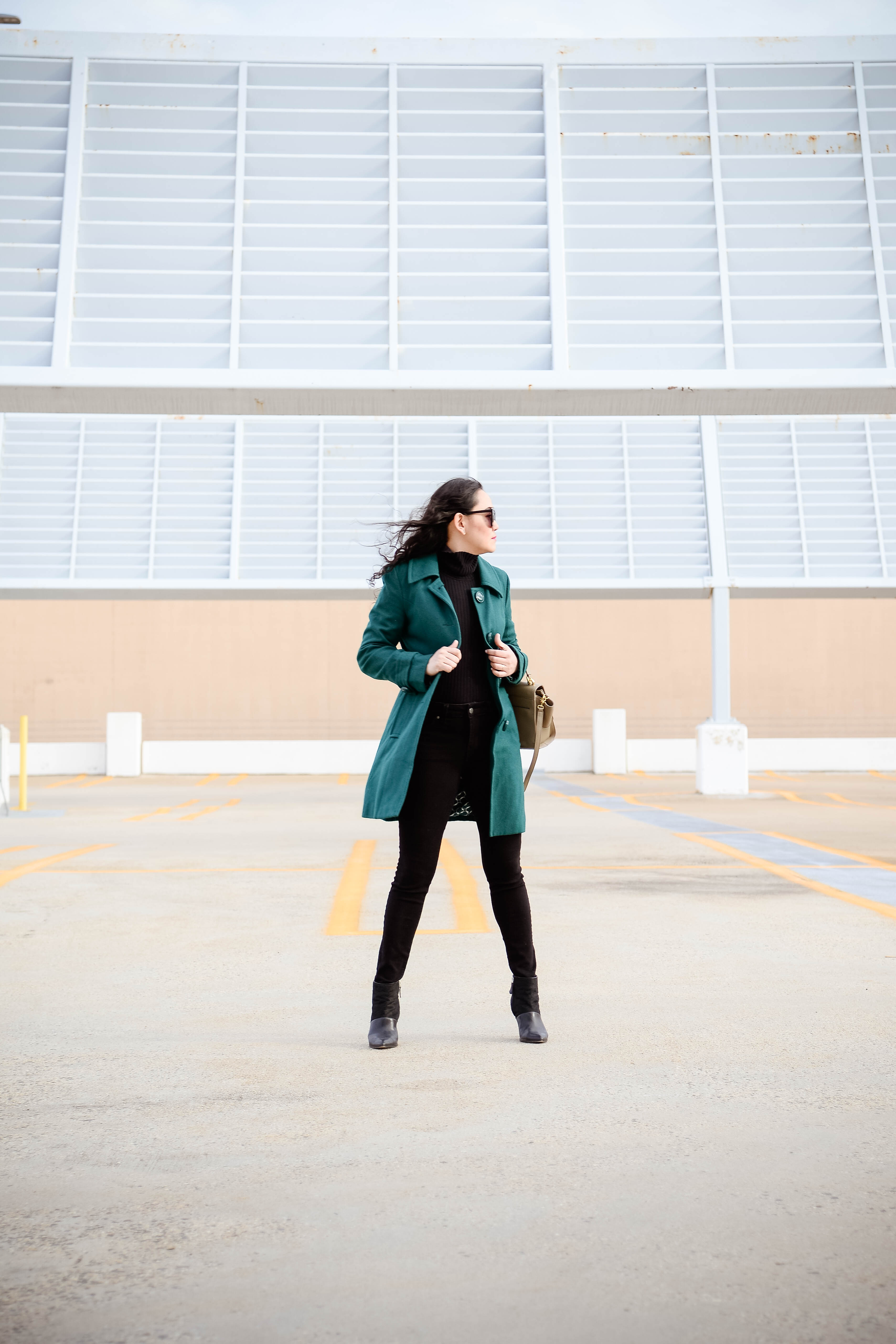 Lovely Green Trench Coat 