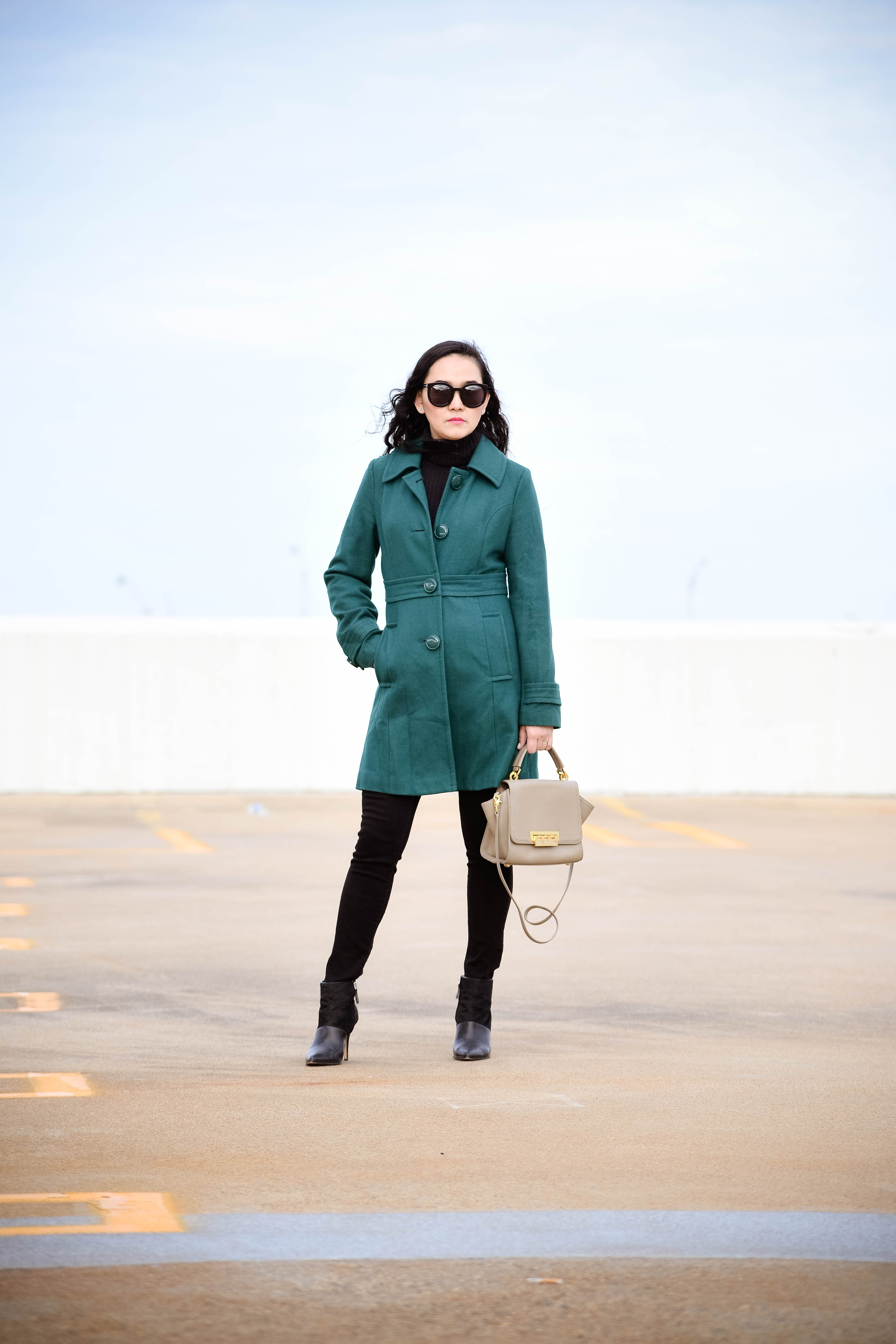 Lovely Green Trench Coat 