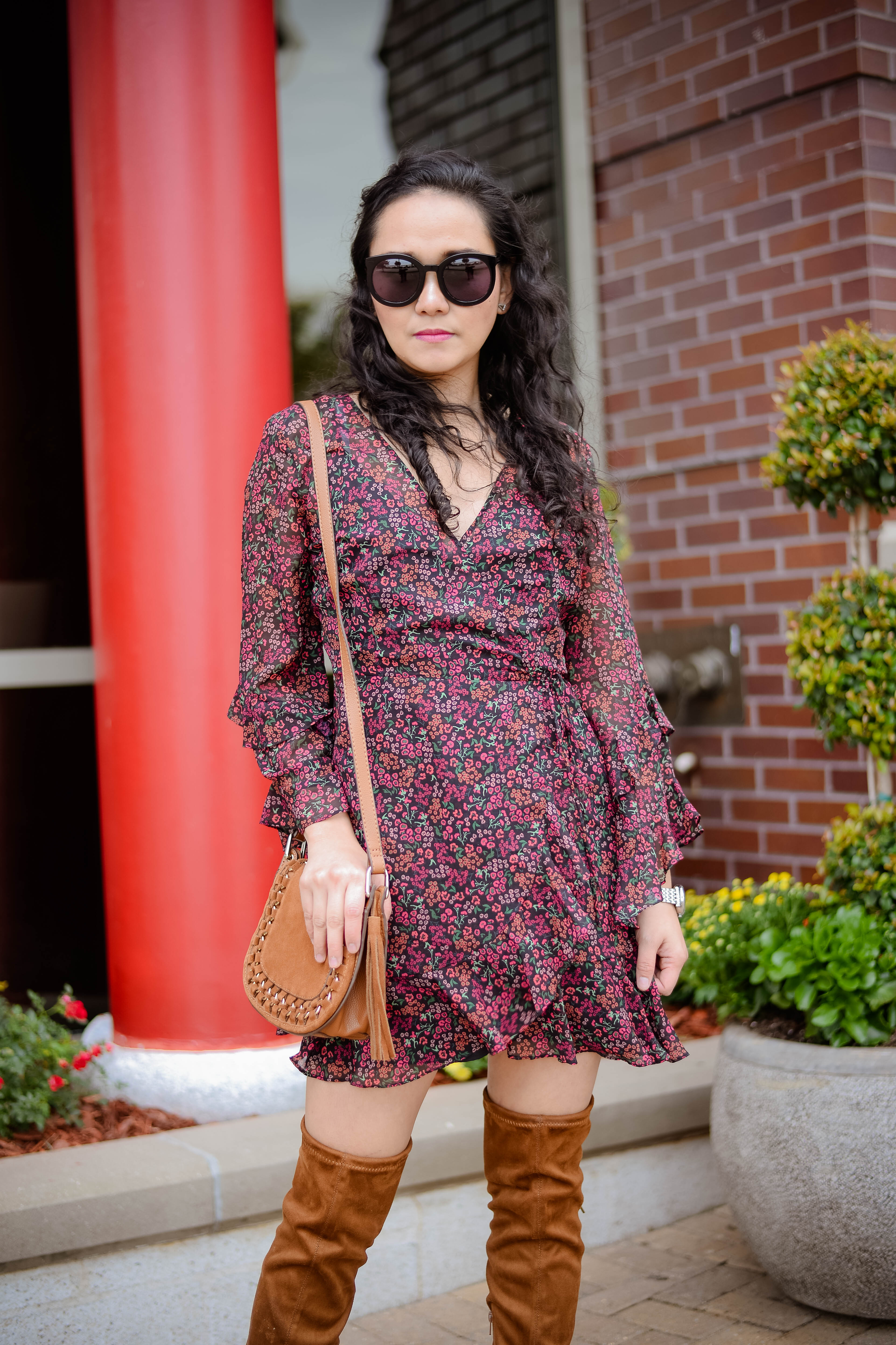 Fall Dress and Over the Knee Boots Combo - SimplyChristianne