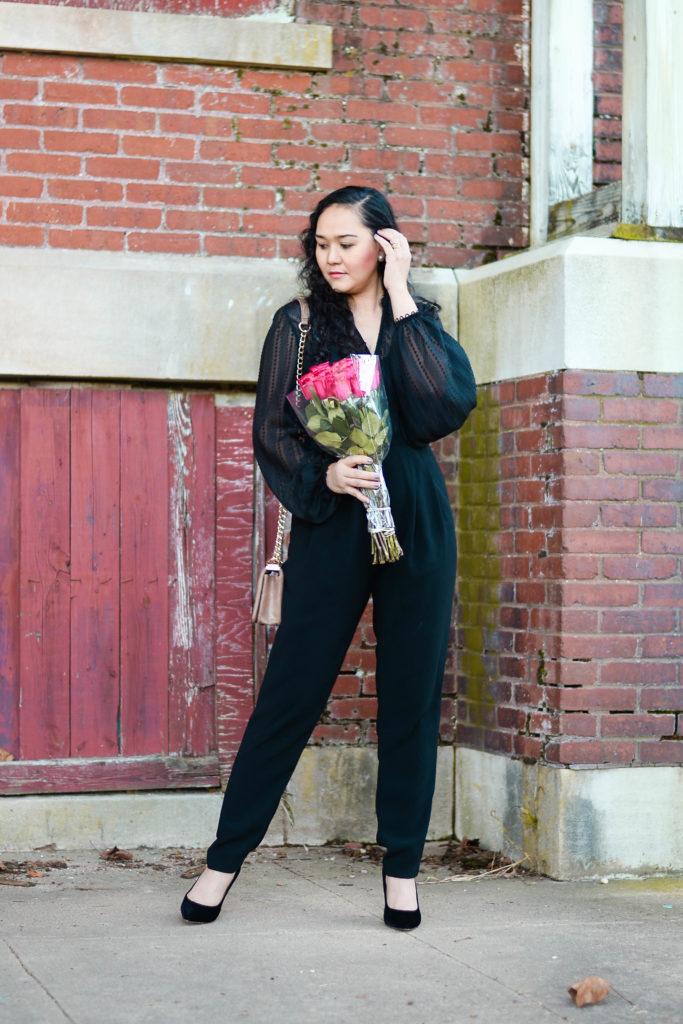 Date Night Outfit: Black Jumpsuit 