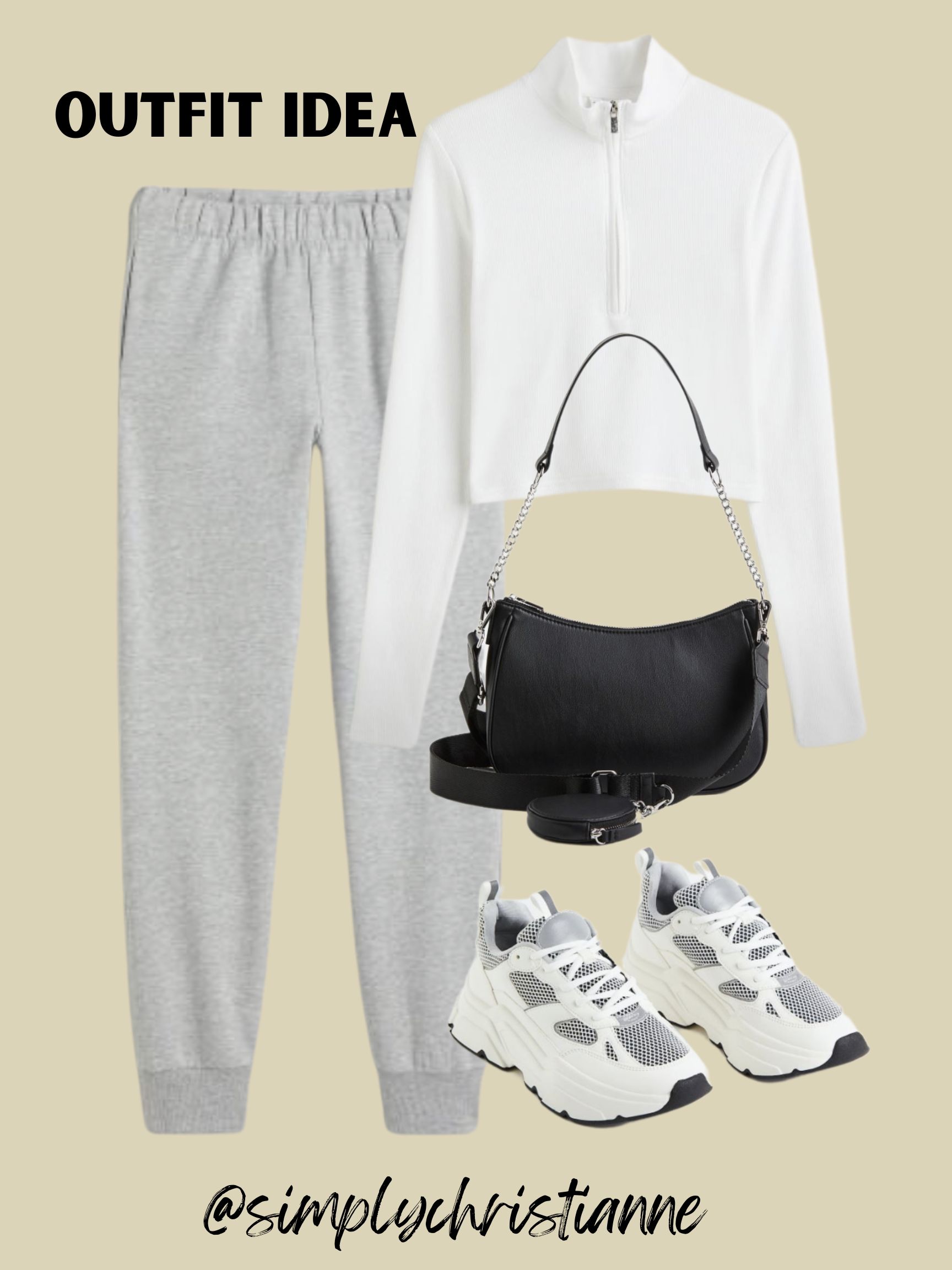 How To Style Grey Sweatpants - SimplyChristianne